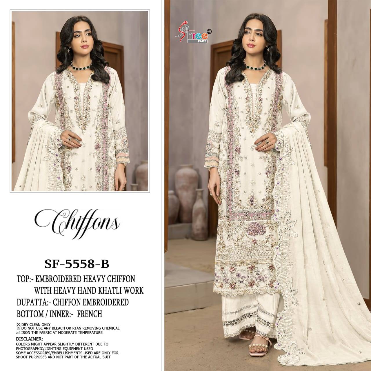 5558 COLOR By SHREE FABS Beautiful Pakistani Suits Colorful Stylish Fancy Ethnic Wear Chiffon Dresses At Wholesale